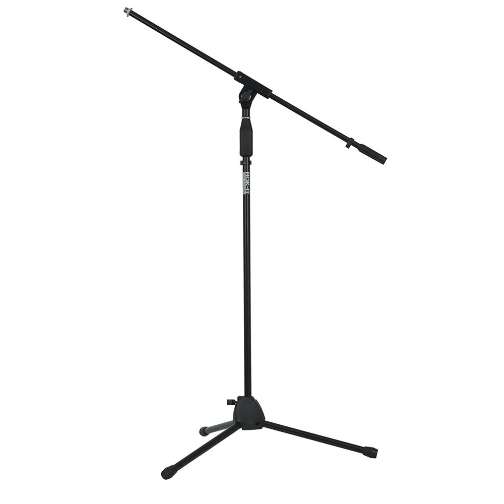 Rok-It Standard Microphone Stand with Fixed Boom Arm and Tripod Base (RI-MICTP-FBM)