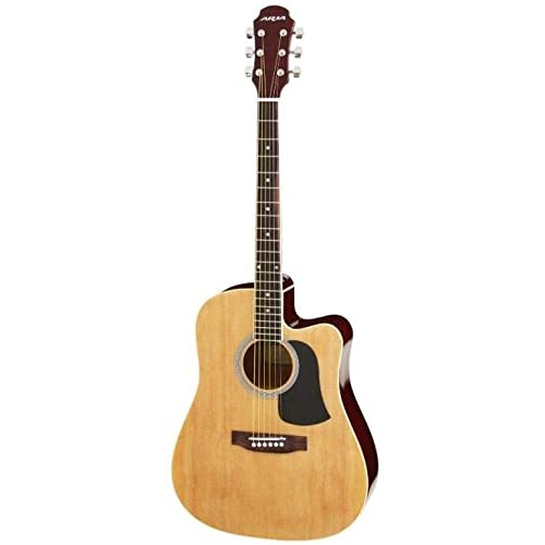 Aria AWN15CELN Semi Acoustic Guitar - Natural (LEFT Handed)