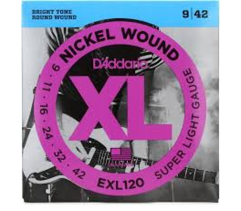 D'Addario  EXL120 Nickel Wound | Electric Guitar Strings 09-42