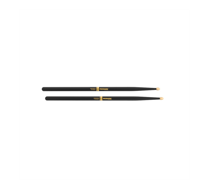 Promark R5AAG ActiveGrip Forward Drumsticks, Acorn Tip, Black, Rebound 5A