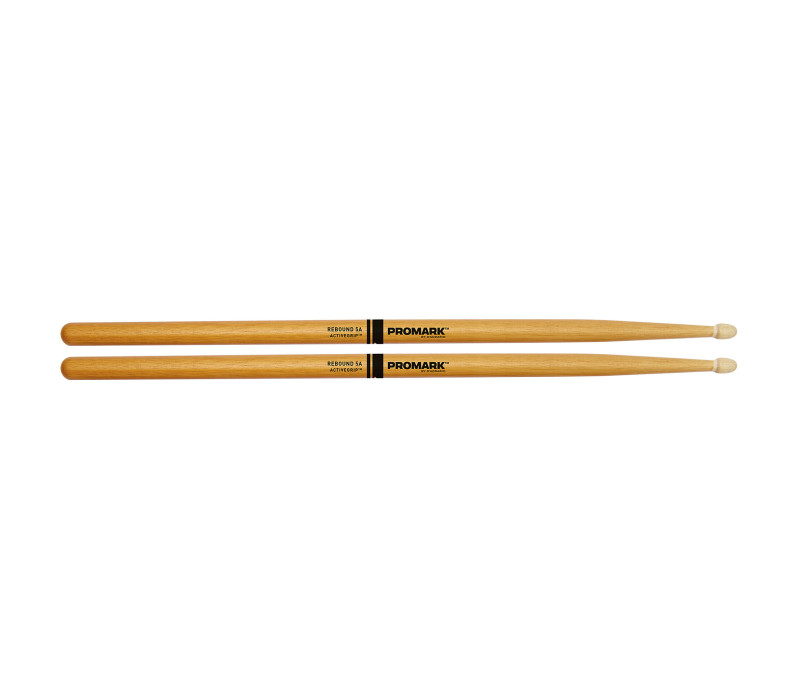 ProMark R5AAGC ActiveGrip Rebound 5A Drumsticks, Acorn Tip, Clear 