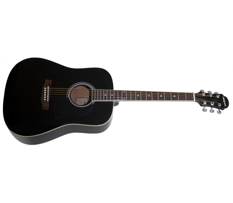 Aria AWN15BK Acoustic Guitar (Black)