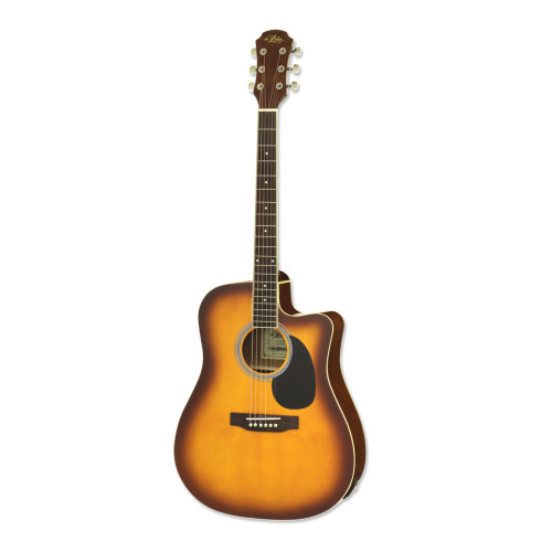 Aria AWN15CETS Semi Acoustic Guitar with EQ - Tobacco Sunburst