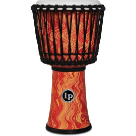 Latin Percussion 10" Rope Tuned Circle Djembe - Orange Marble