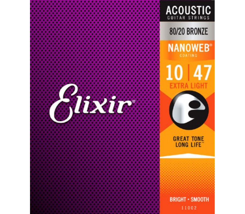 ELIXIR ACOUSTIC 80/20 BRONZE WITH NANOWEB COATING - 11002