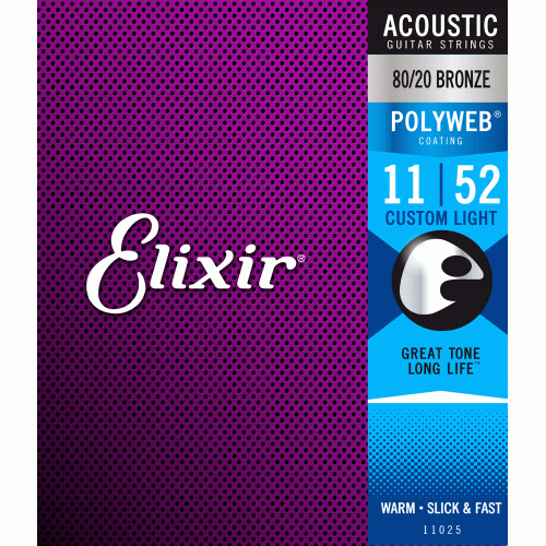 ELIXIR ACOUSTIC 80/20 BRONZE WITH POLYWEB COATING - 11025