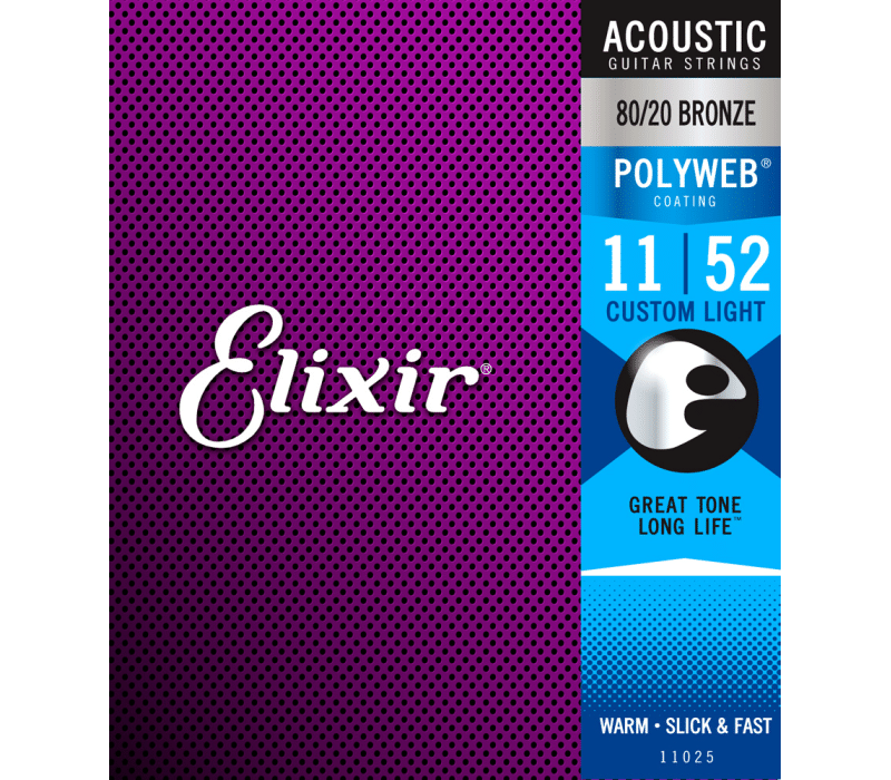 ELIXIR ACOUSTIC 80/20 BRONZE WITH POLYWEB COATING - 11025