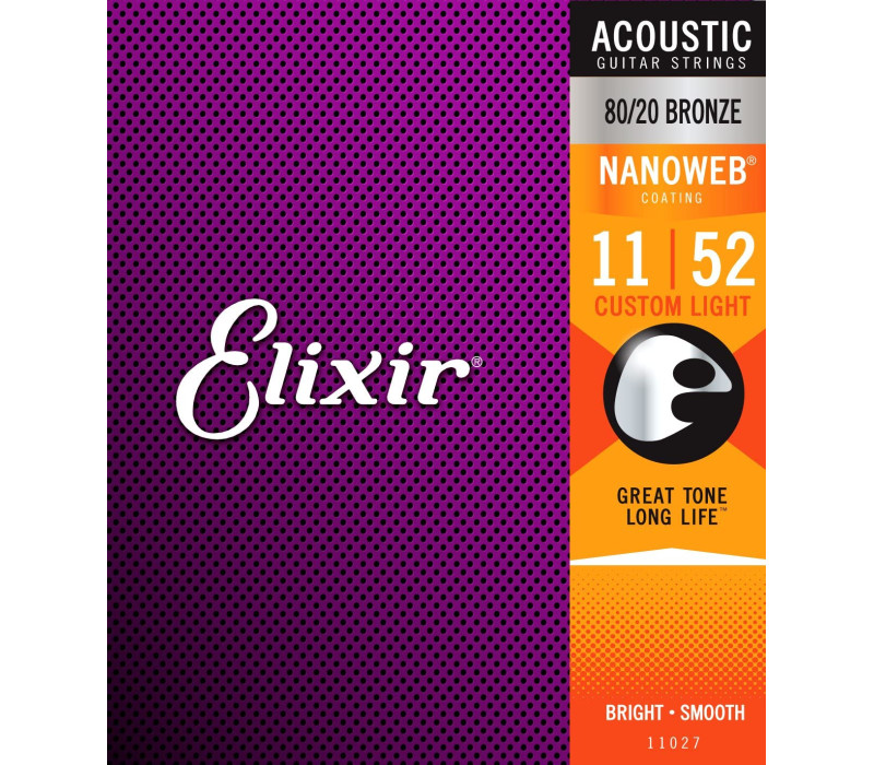 ELIXIR ACOUSTIC 80/20 BRONZE WITH NANOWEB COATING - 11027