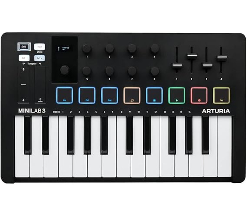 ARTURIA MiniLab 3 Black 25 key MIDI Keyboard