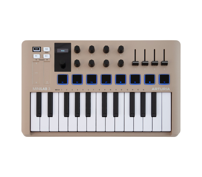 ARTURIA MiniLab 3 Champaign 25 Key MIDI Keyboard