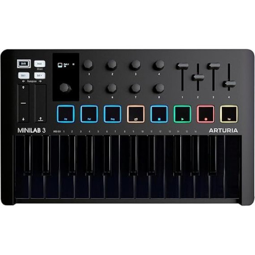 ARTURIA MiniLab 3 Deep Black 25 Key MIDI Keyboard