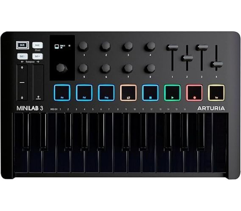 ARTURIA MiniLab 3 Deep Black 25 Key MIDI Keyboard