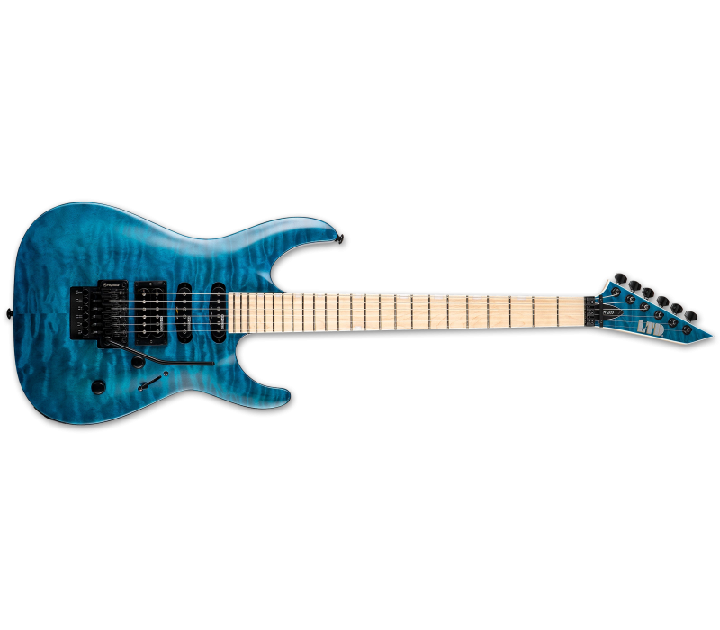 ESP LTD MH-203QM SEE THRU BLUE Electric Guitar