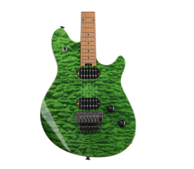 EVH Wolfgang Standard QM Electric Guitar - Transparent Green