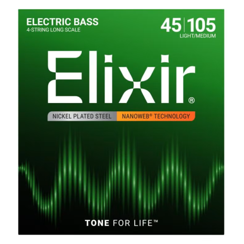 ELECTRIC BASS NICKEL PLATED STEEL WITH NANOWEB COATING - 14202