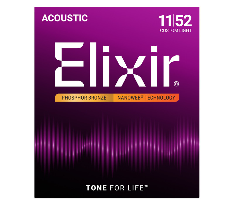 16027 - Elixir Nanoweb Phosphor Bronze Acoustic Guitar Strings
