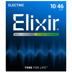 19052 ELIXIR ELECTRIC NICKEL PLATED STEEL WITH OPTIWEB COATING