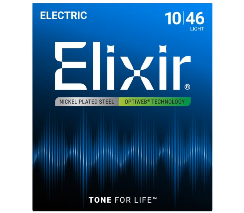 ELIXIR ELECTRIC NICKEL PLATED STEEL WITH OPTIWEB COATING - 19052