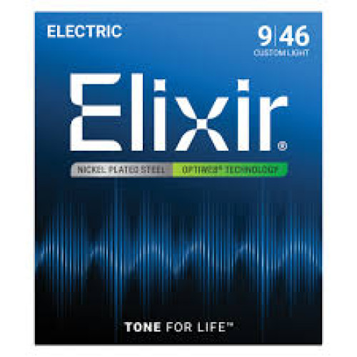 ELIXIR ELECTRIC NICKEL PLATED STEEL WITH OPTIWEB COATING - 19027