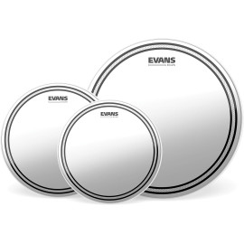 Evans Drum Heads - EC2S Clear Rock Pack (10", 12", 16") with 14" HD Dry Snare Batter