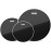 Evans Drum Heads - Black Chrome Tompack, Rock (10 inch, 12 inch, 16 inch) - ETP-CHR-R