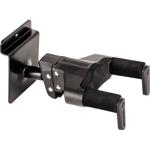 HERCULES AUTO GRIP SYSTEM (AGS) GUITAR HANGER, SLAT WALL MOUNT, SHORT ARM -  GSP39SB PLUS