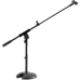 The HERCULES MS120B LOW PROFILE "H" BASE MIC STAND W/BOOM & MIC CLIP