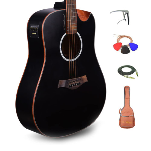 KADENCE Slowhand (SH-04-C) Semi Acoustic Black Spruce Wood 41″ Guitar