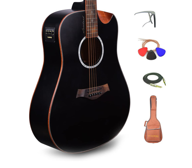 KADENCE Slowhand (SH-04-C) Semi Acoustic Black Spruce Wood 41″ Guitar