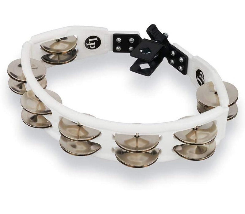 Latin Percussion Drum Set Tambourine, White (LP162)