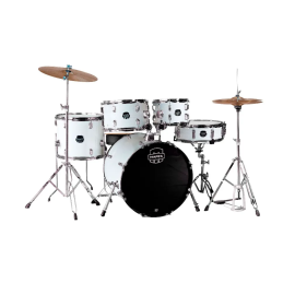 Mapex Comet CM5044FTCFH 20/10/12/14/14S Complete Drum set, (White Thin Grain)