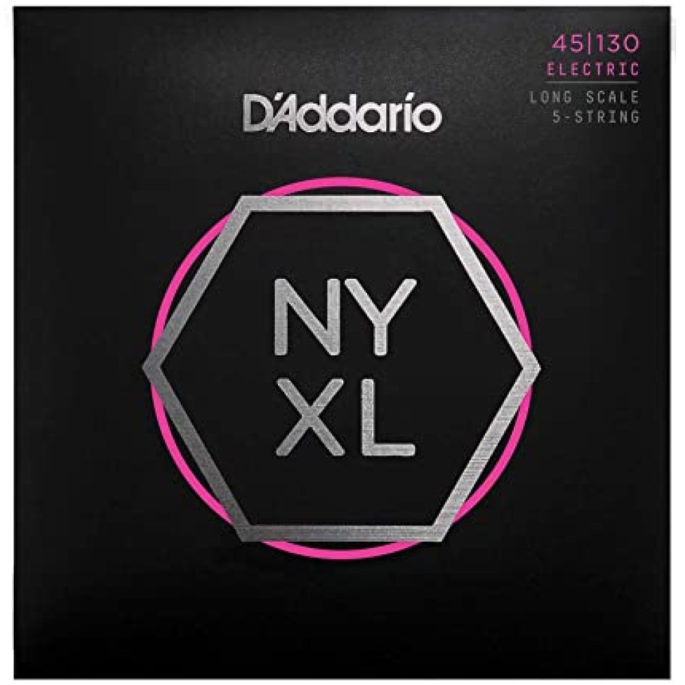 D'Addario NYXL45130  5-string Long Scale Nickel Wound Bass Strings 045-130