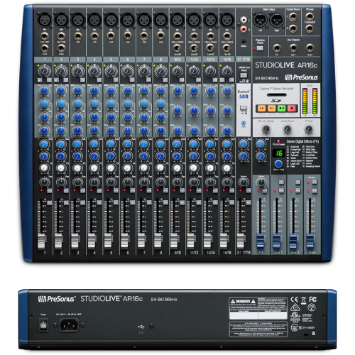 StudioLive® AR16c: 16 channel USB-C™ Compatible Audio Interface / Analog Mixer / Stereo SD Recorder